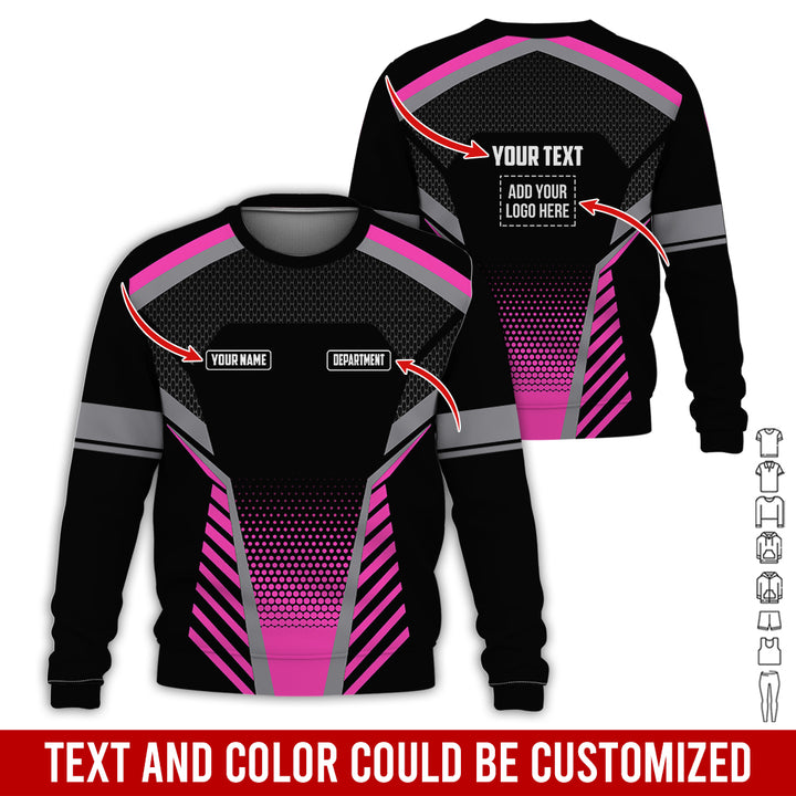 Personalized Name And Text Color Over Printed Clothes SU806
