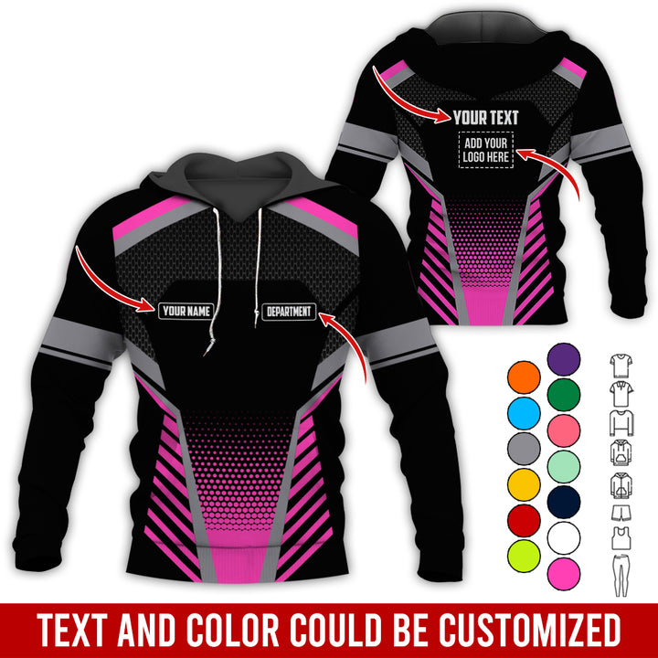 Personalized Name And Text Color Over Printed Clothes SU806