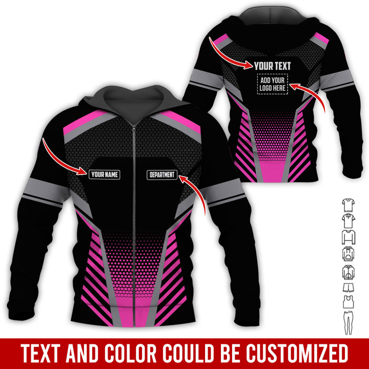 Personalized Name And Text Color Over Printed Clothes SU806