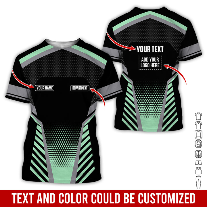 Personalized Name And Text Color Over Printed Clothes SU806