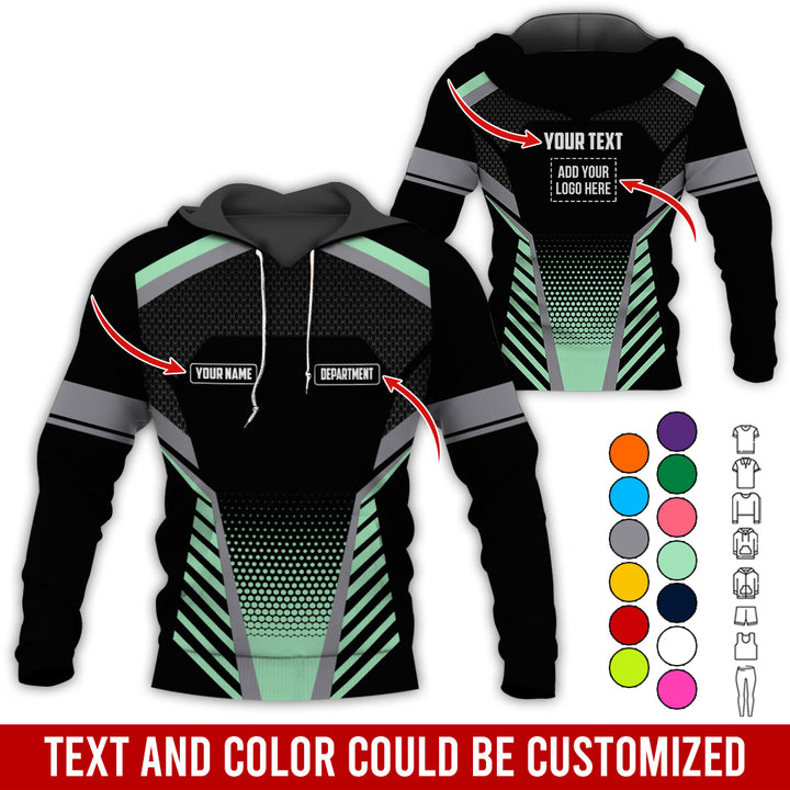 Personalized Name And Text Color Over Printed Clothes SU806