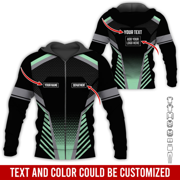 Personalized Name And Text Color Over Printed Clothes SU806