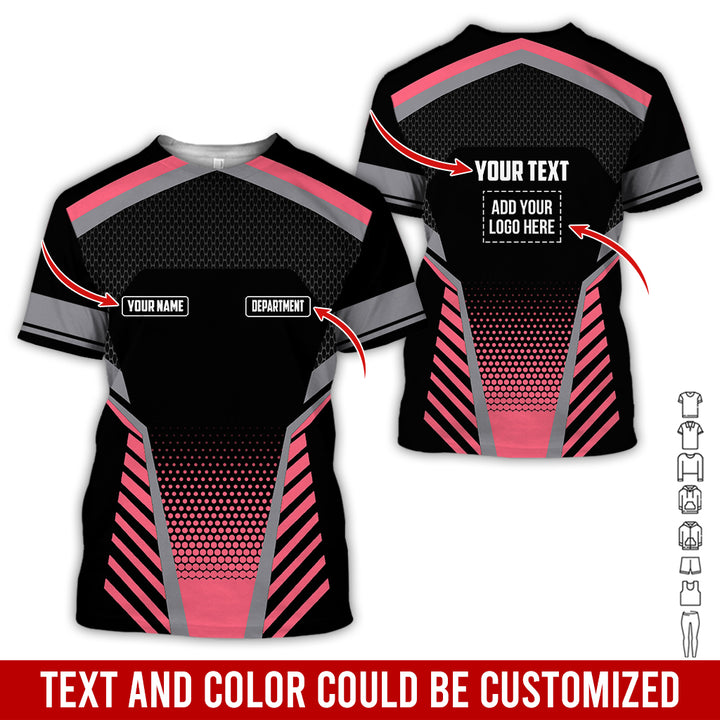 Personalized Name And Text Color Over Printed Clothes SU806