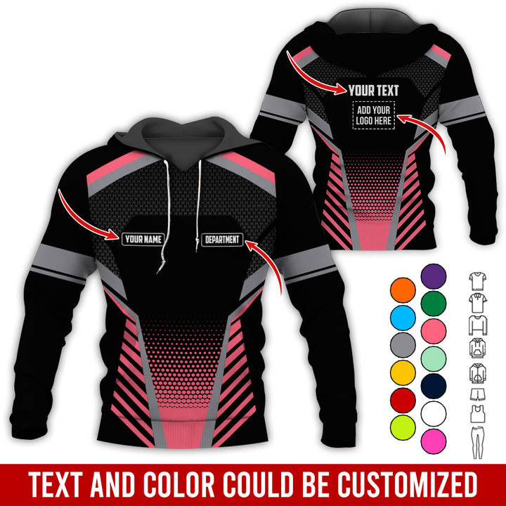 Personalized Name And Text Color Over Printed Clothes SU806