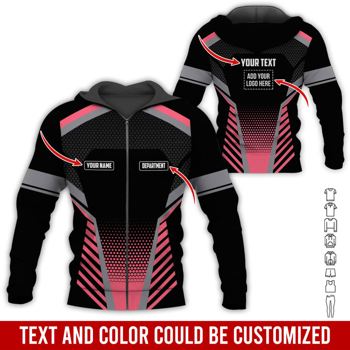 Personalized Name And Text Color Over Printed Clothes SU806
