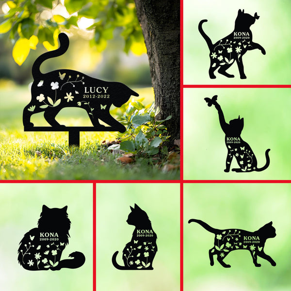 Custom Cat Memorial Stake, Cat Grave Marker, Cat Breed Metal Sign, Pet Memorial Gift, Cat Memorial Plaque, Pet Loss Gift, Remembrance Stake