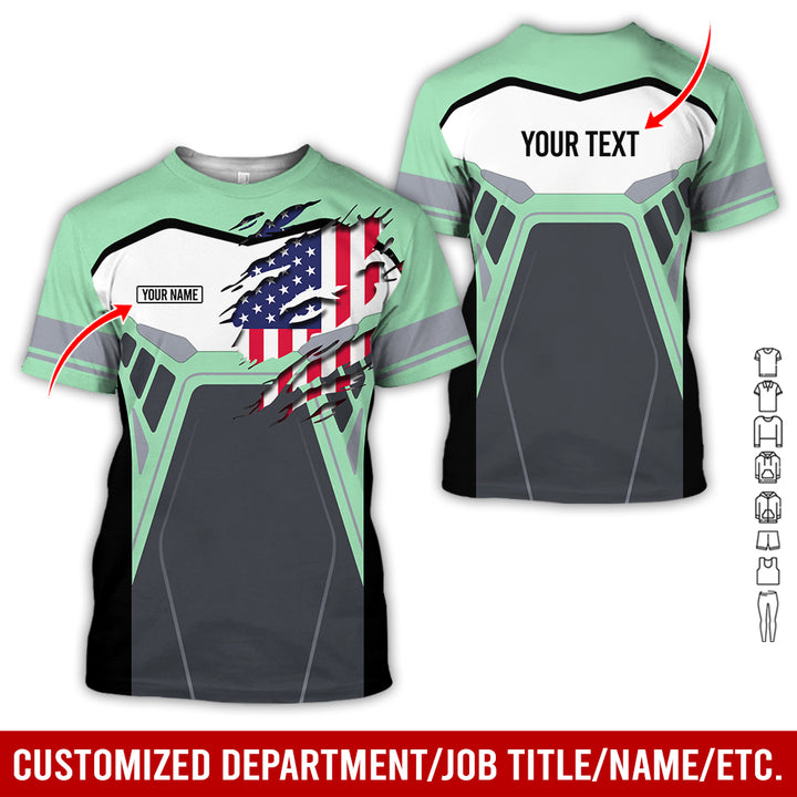 Custom Workwear Style 3D All Over Printed Clothes AY209