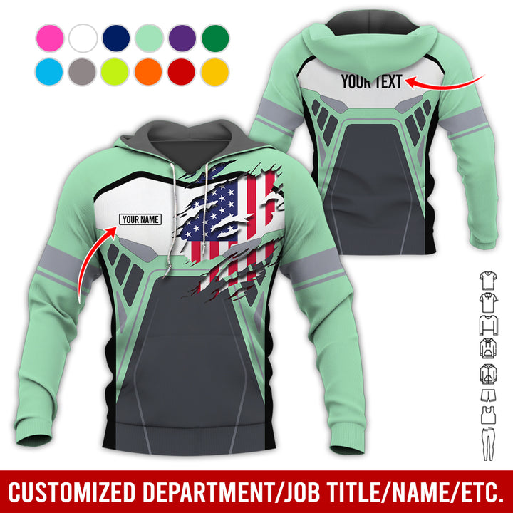 Custom Workwear Style 3D All Over Printed Clothes AY209