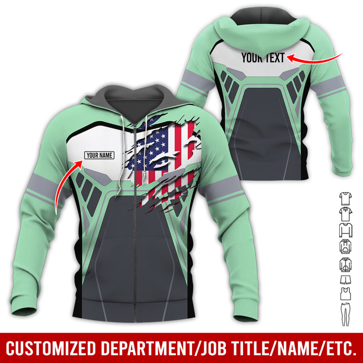 Custom Workwear Style 3D All Over Printed Clothes AY209