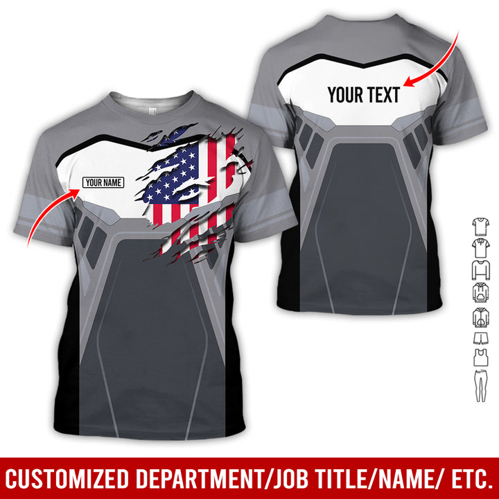 Custom Workwear Style 3D All Over Printed Clothes AY209