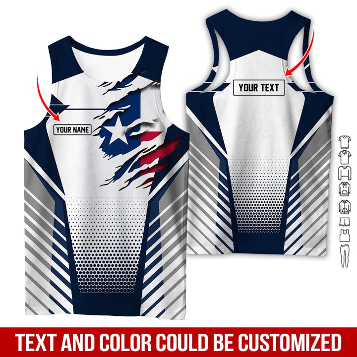 Personalized Name Love Texas 3D All Over Printed Clothes CN798