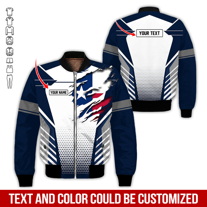 Personalized Name Love Texas 3D All Over Printed Clothes CN798