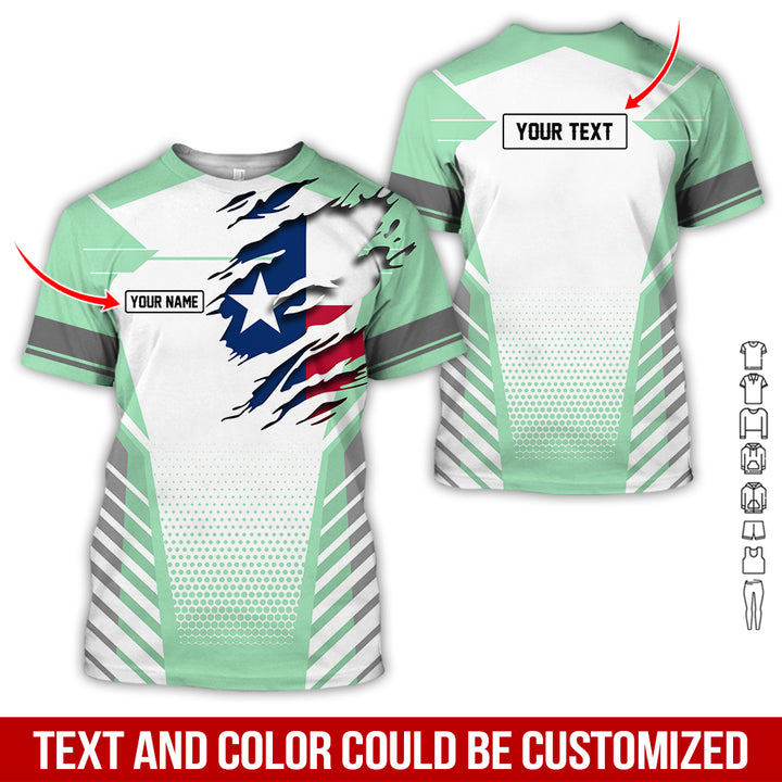Personalized Name Love Texas 3D All Over Printed Clothes CN798