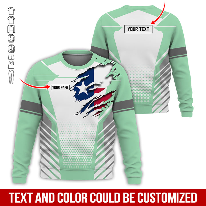 Personalized Name Love Texas 3D All Over Printed Clothes CN798