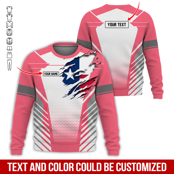 Personalized Name Love Texas 3D All Over Printed Clothes CN798