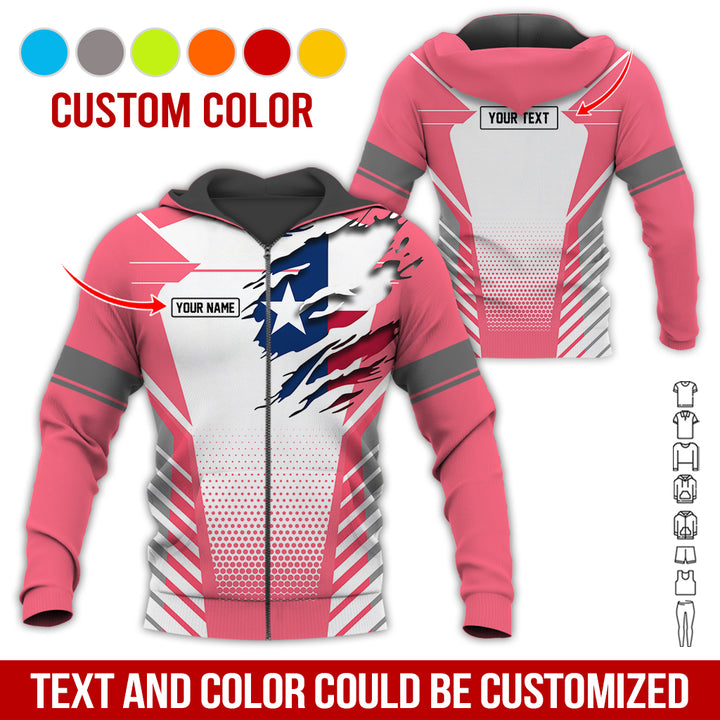 Personalized Name Love Texas 3D All Over Printed Clothes CN798