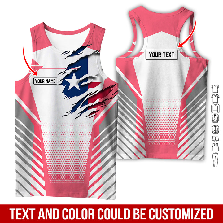 Personalized Name Love Texas 3D All Over Printed Clothes CN798