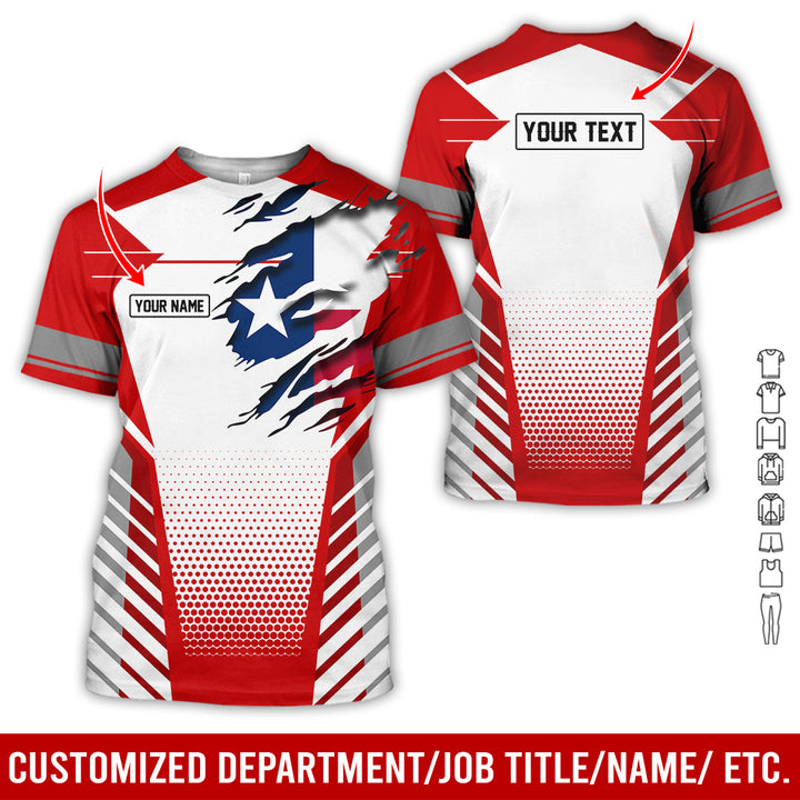 Personalized Name Love Texas 3D All Over Printed Clothes CN798