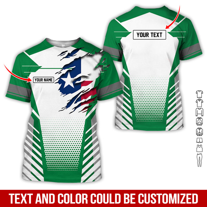 Personalized Name Love Texas 3D All Over Printed Clothes CN798