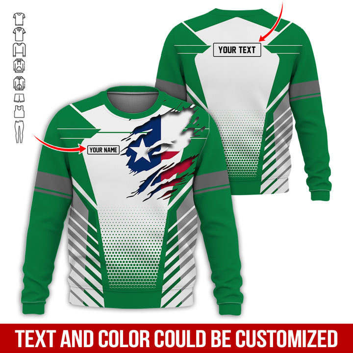 Personalized Name Love Texas 3D All Over Printed Clothes CN798