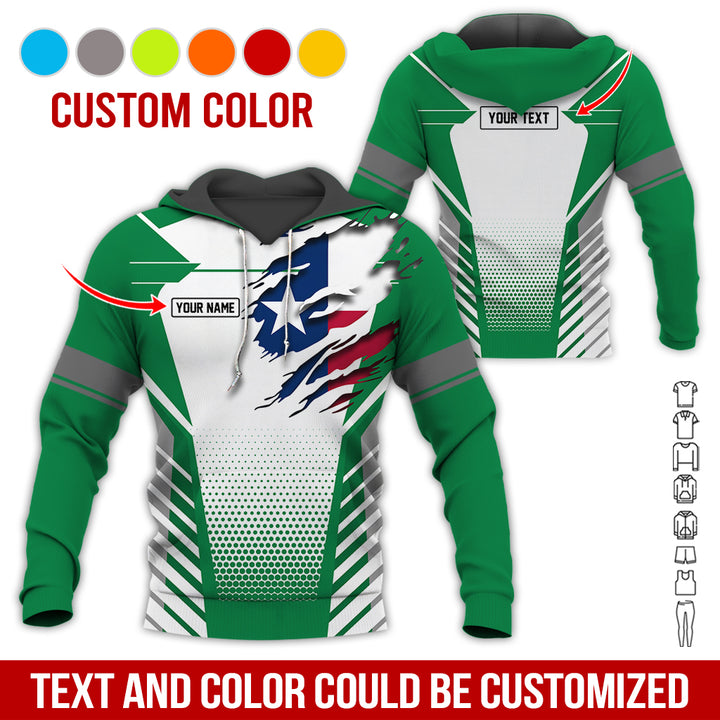 Personalized Name Love Texas 3D All Over Printed Clothes CN798