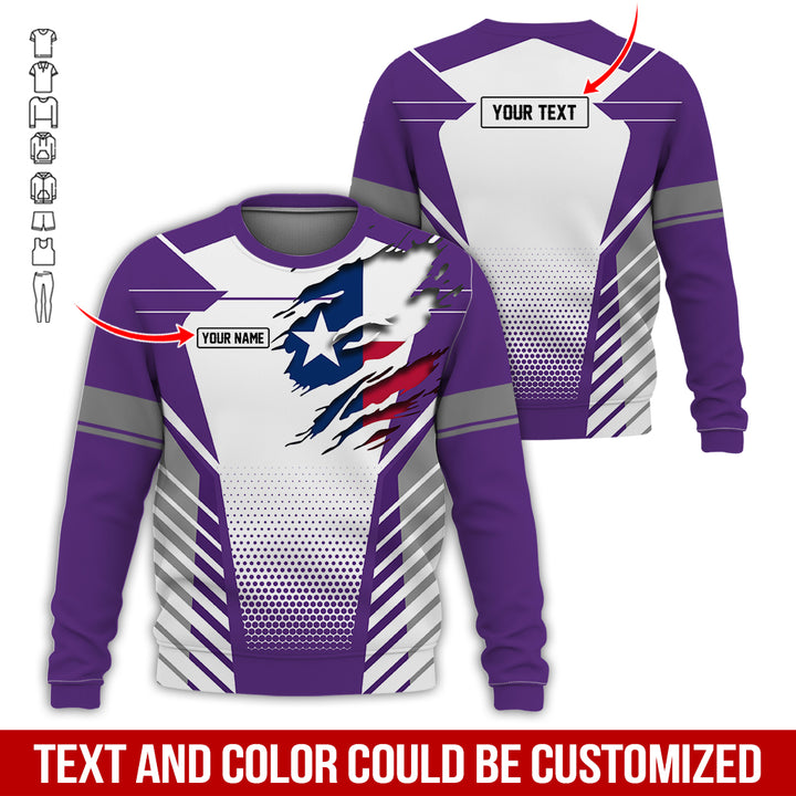 Personalized Name Love Texas 3D All Over Printed Clothes CN798