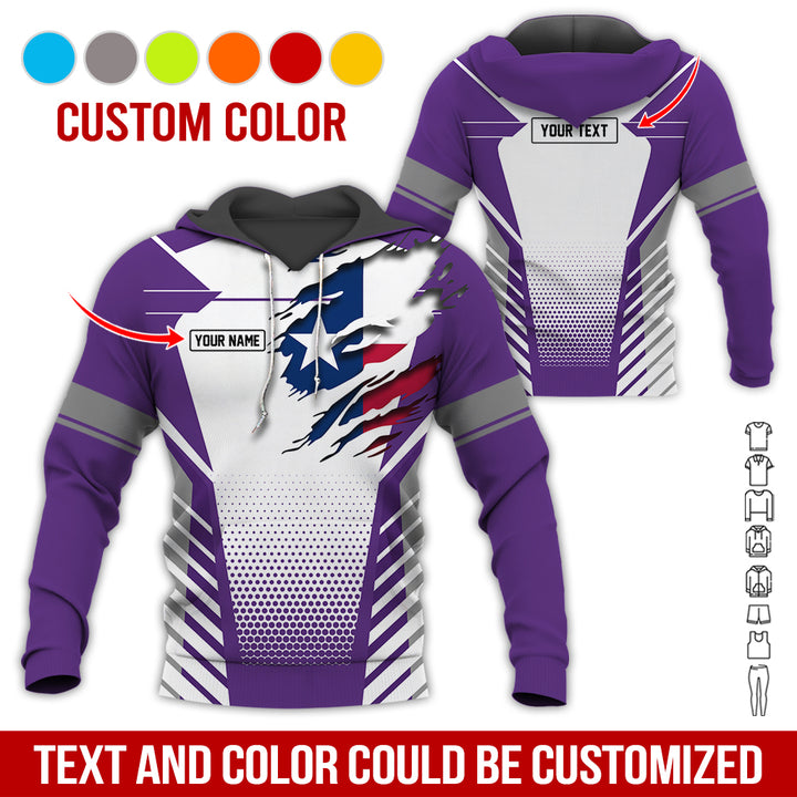 Personalized Name Love Texas 3D All Over Printed Clothes CN798