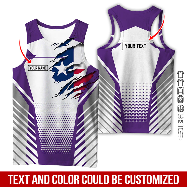 Personalized Name Love Texas 3D All Over Printed Clothes CN798