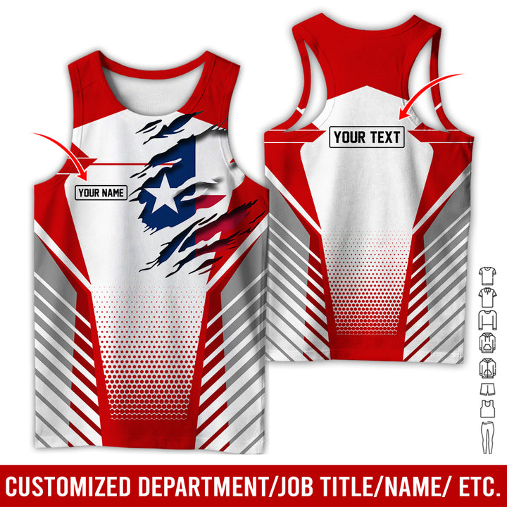 Personalized Name Love Texas 3D All Over Printed Clothes CN798