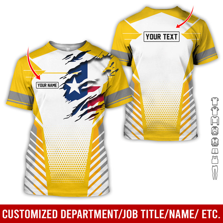 Personalized Name Love Texas 3D All Over Printed Clothes CN798