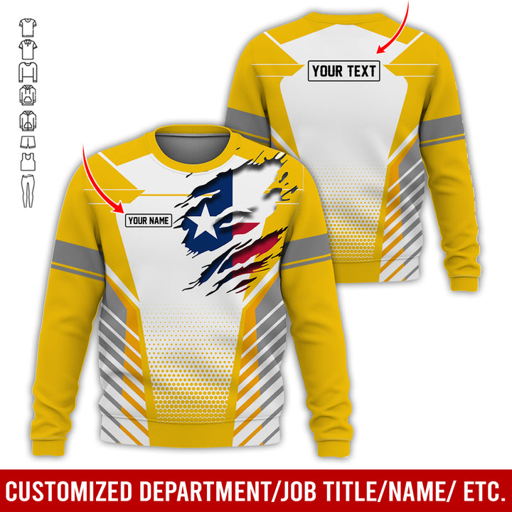 Personalized Name Love Texas 3D All Over Printed Clothes CN798