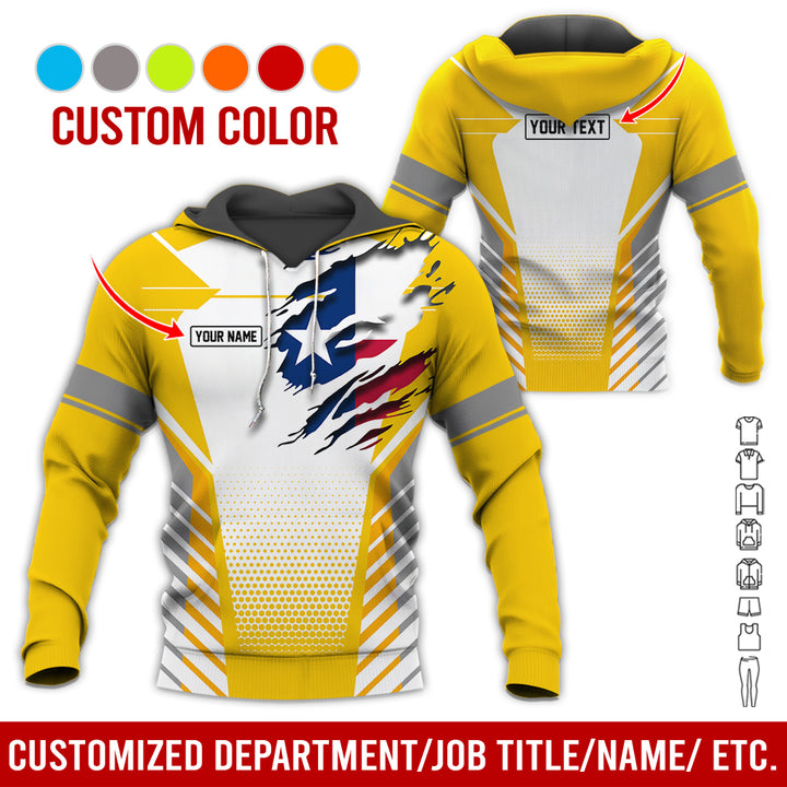 Personalized Name Love Texas 3D All Over Printed Clothes CN798