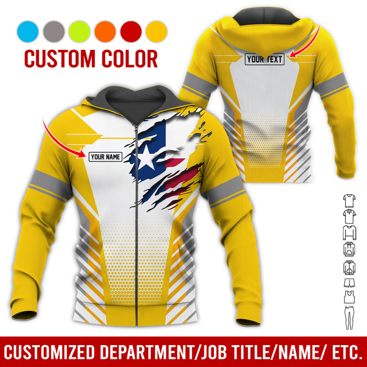 Personalized Name Love Texas 3D All Over Printed Clothes CN798