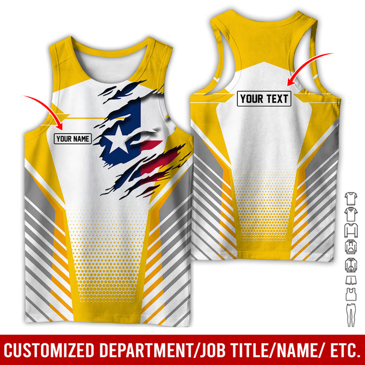 Personalized Name Love Texas 3D All Over Printed Clothes CN798