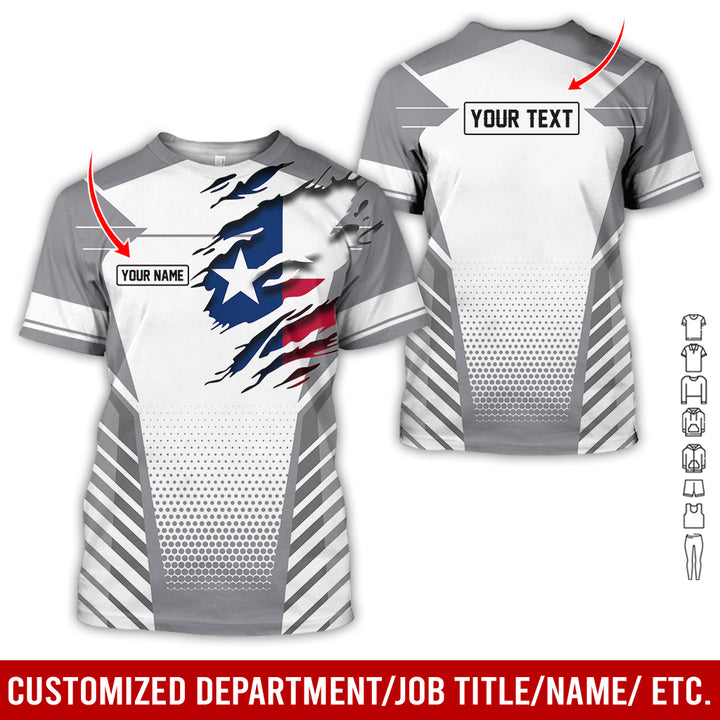 Personalized Name Love Texas 3D All Over Printed Clothes CN798