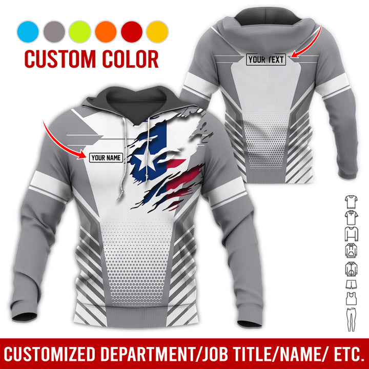 Personalized Name Love Texas 3D All Over Printed Clothes CN798