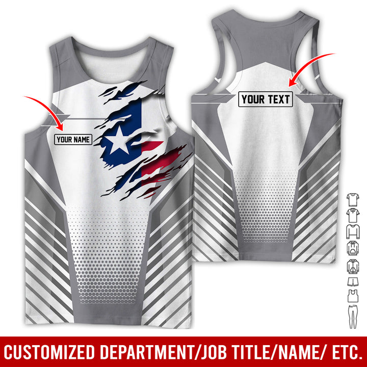 Personalized Name Love Texas 3D All Over Printed Clothes CN798