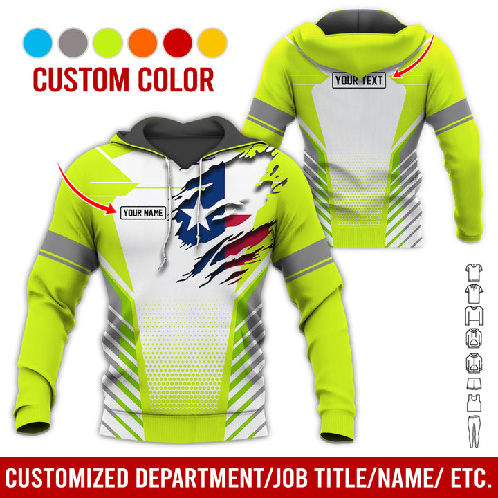 Personalized Name Love Texas 3D All Over Printed Clothes CN798