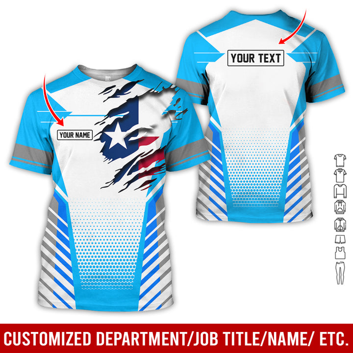 Personalized Name Love Texas 3D All Over Printed Clothes CN798