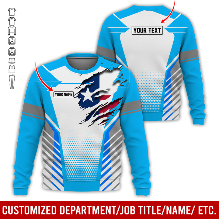 Personalized Name Love Texas 3D All Over Printed Clothes CN798