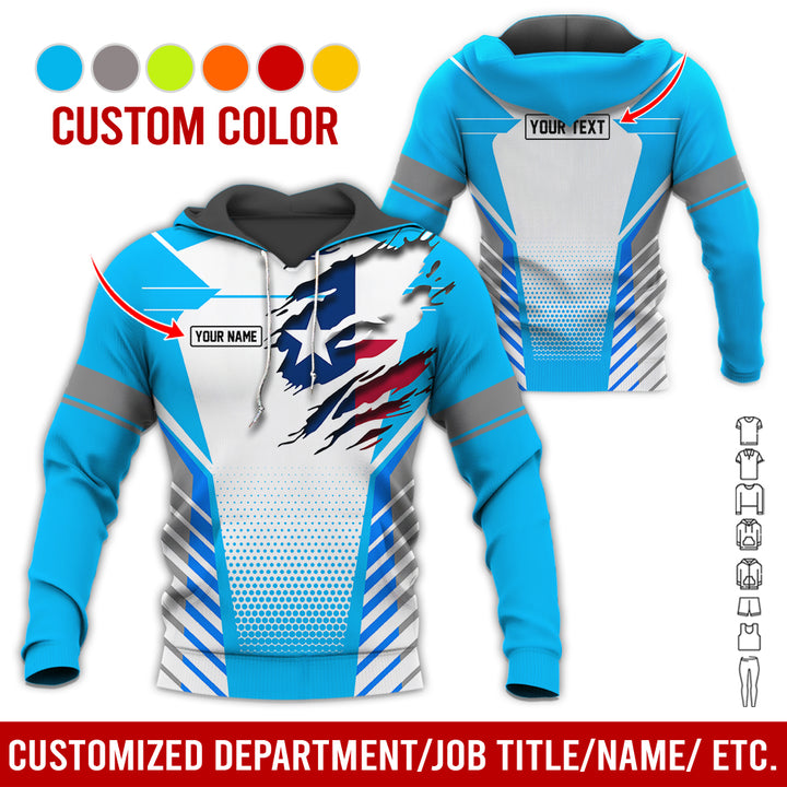 Personalized Name Love Texas 3D All Over Printed Clothes CN798