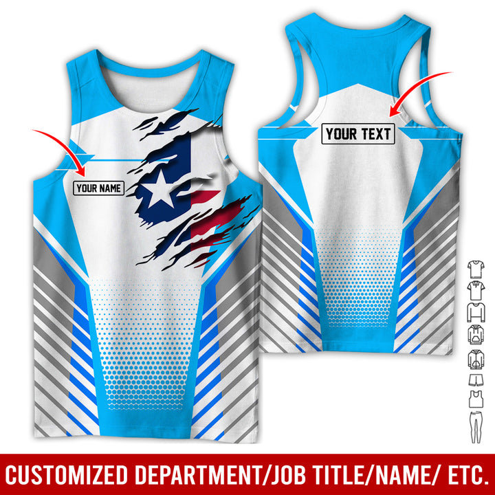 Personalized Name Love Texas 3D All Over Printed Clothes CN798