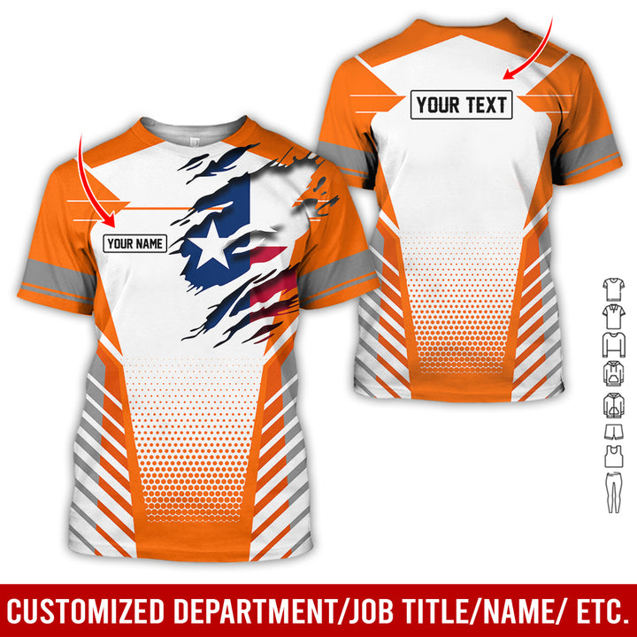 Personalized Name Love Texas 3D All Over Printed Clothes CN798
