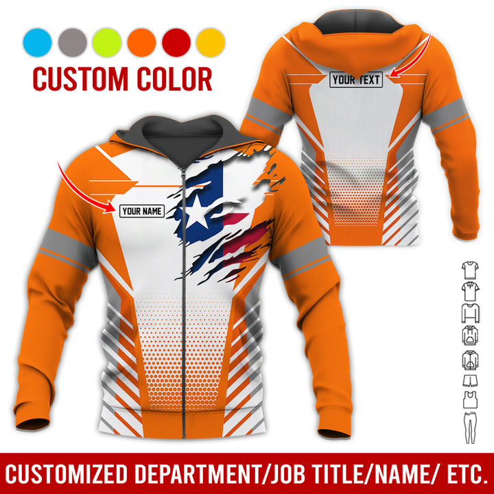 Personalized Name Love Texas 3D All Over Printed Clothes CN798