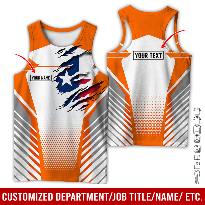 Personalized Name Love Texas 3D All Over Printed Clothes CN798