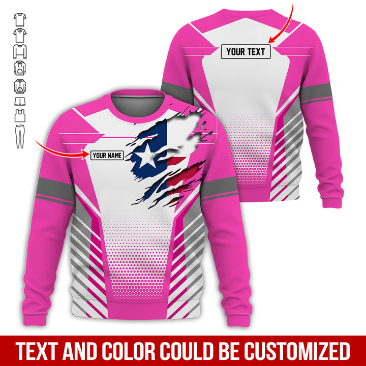 Personalized Name Love Texas 3D All Over Printed Clothes CN798