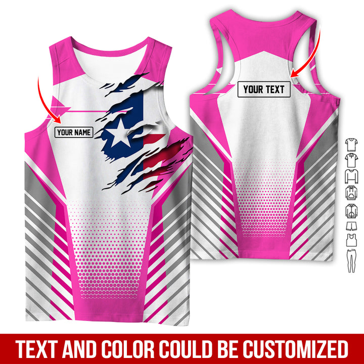 Personalized Name Love Texas 3D All Over Printed Clothes CN798