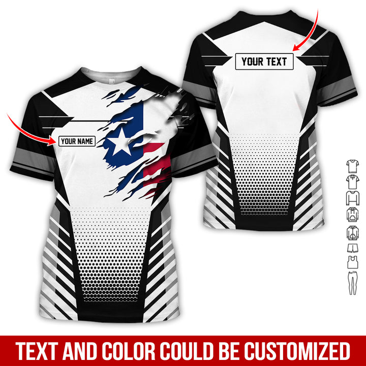 Personalized Name Love Texas 3D All Over Printed Clothes CN798