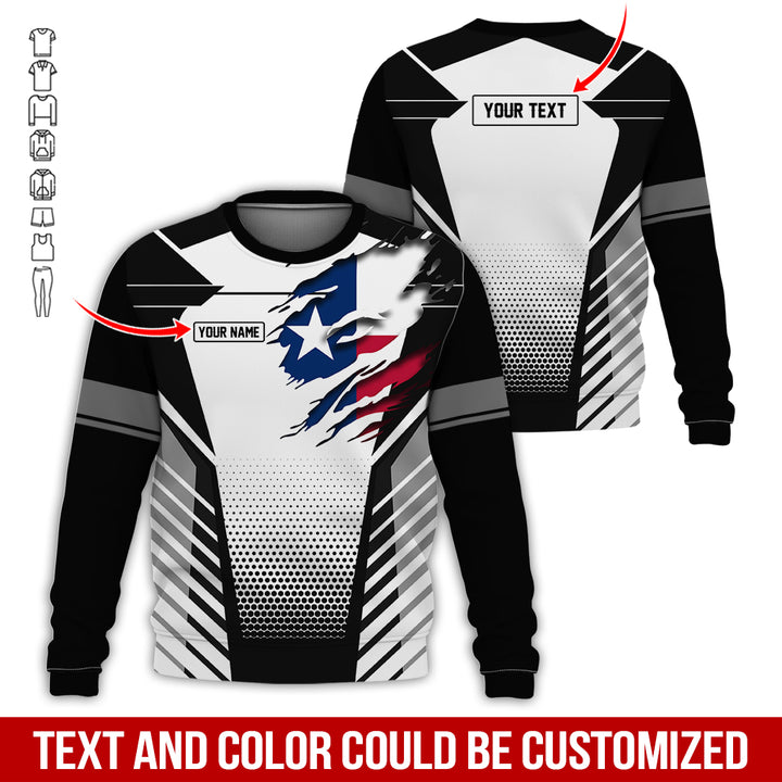Personalized Name Love Texas 3D All Over Printed Clothes CN798