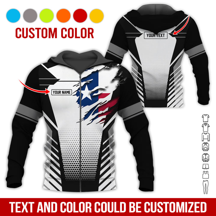 Personalized Name Love Texas 3D All Over Printed Clothes CN798